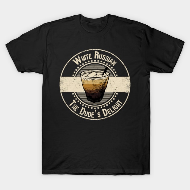 White Russian The Dude's Delight T-Shirt by Zen Cosmos Official